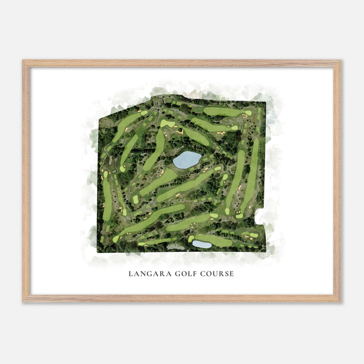 Print of Langara Golf Course Classic Map