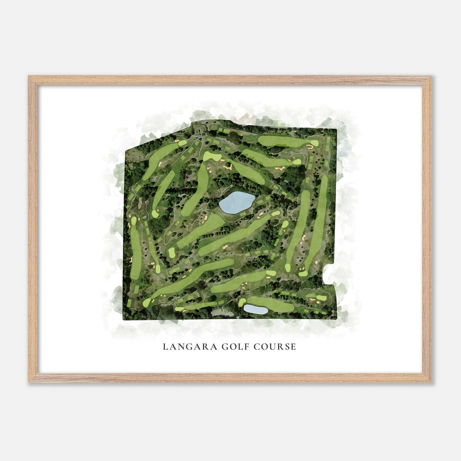 Print of Langara Golf Course Classic Map