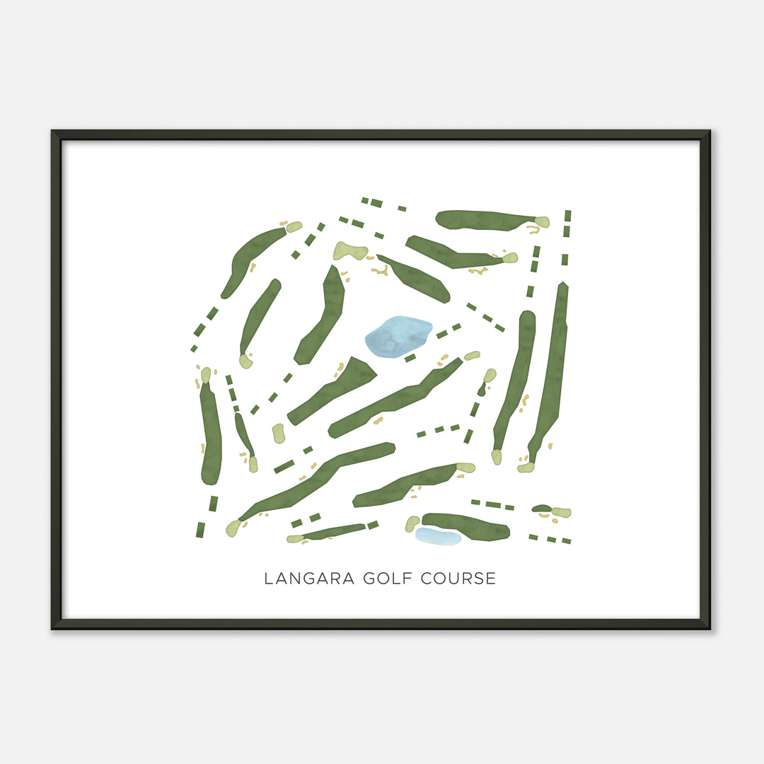 Print of Langara Golf Course Modern Map