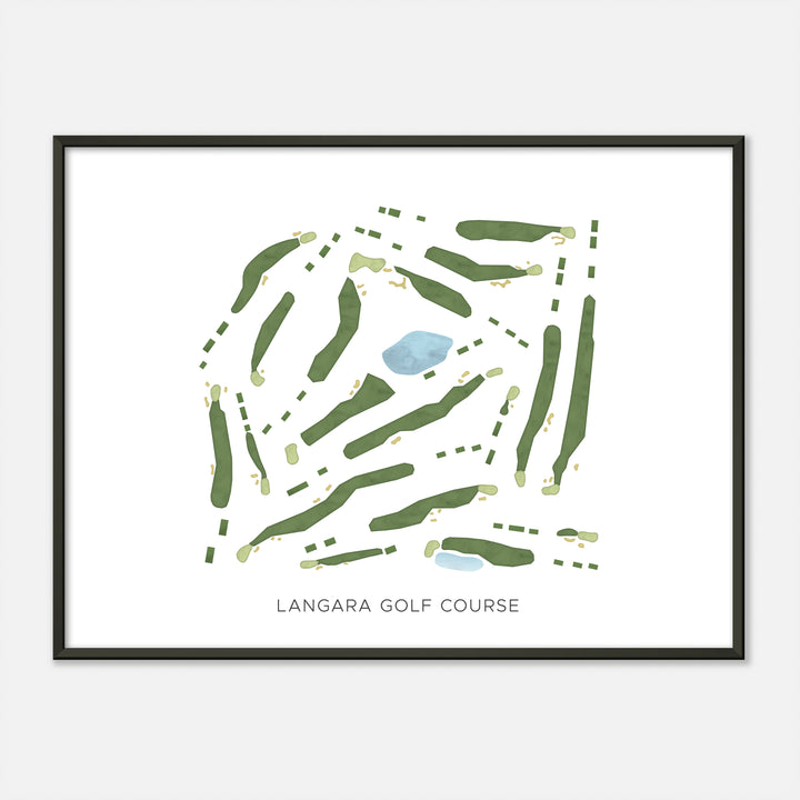 Print of Langara Golf Course Modern Map