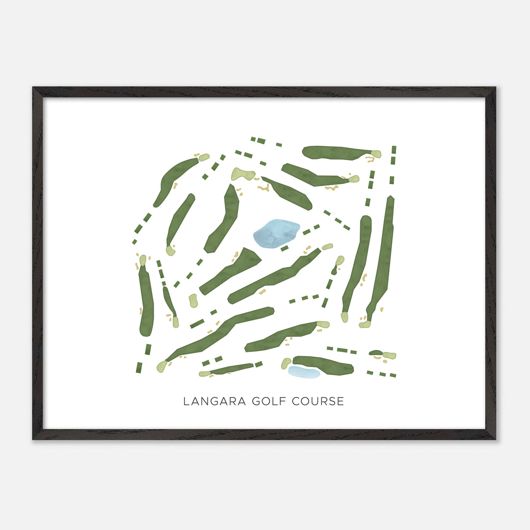 Print of Langara Golf Course Modern Map