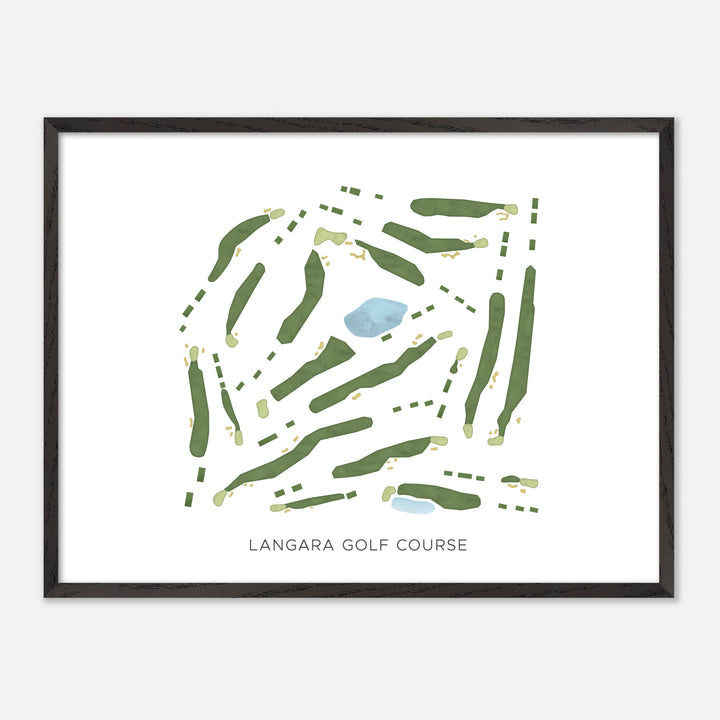 Print of Langara Golf Course Modern Map