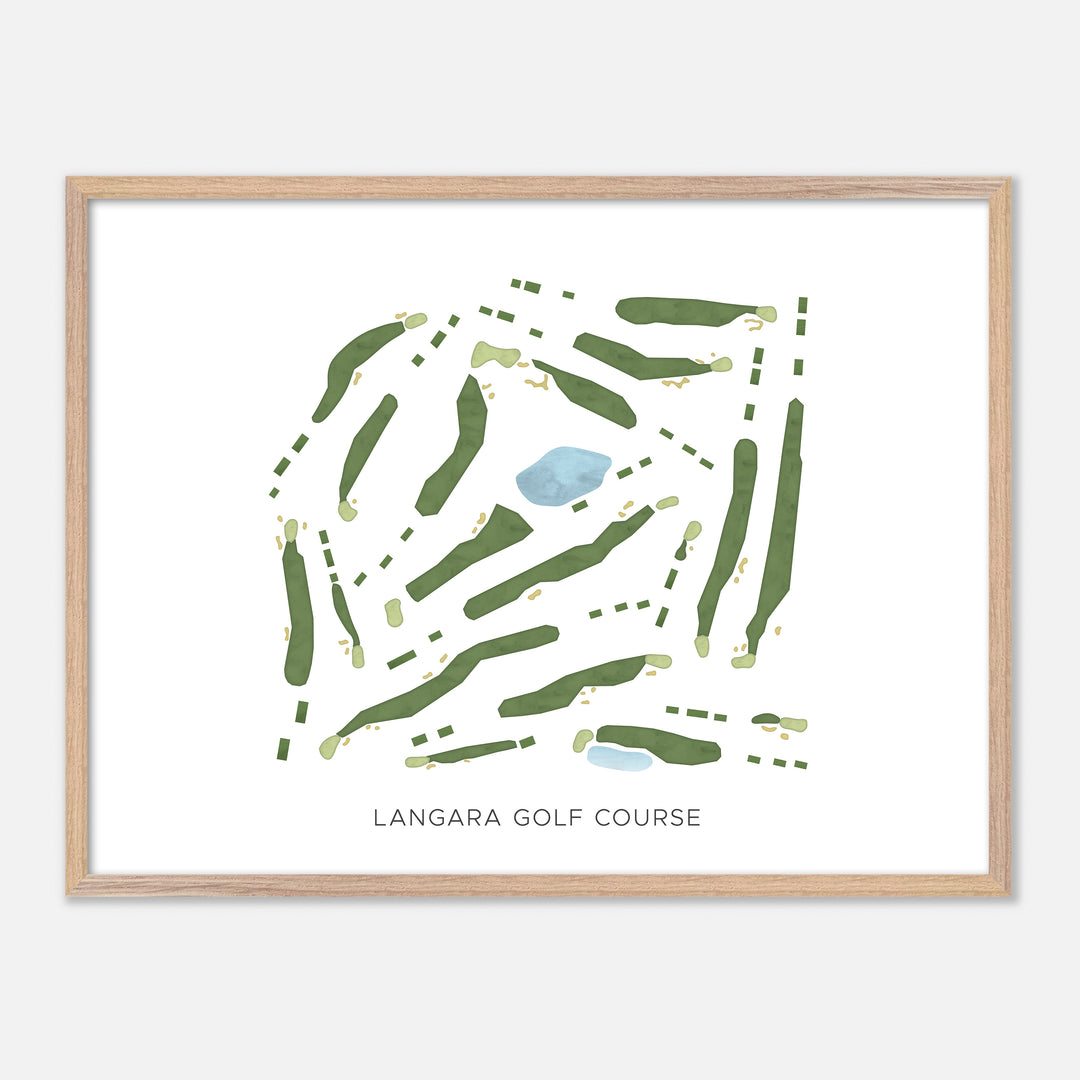 Print of Langara Golf Course Modern Map