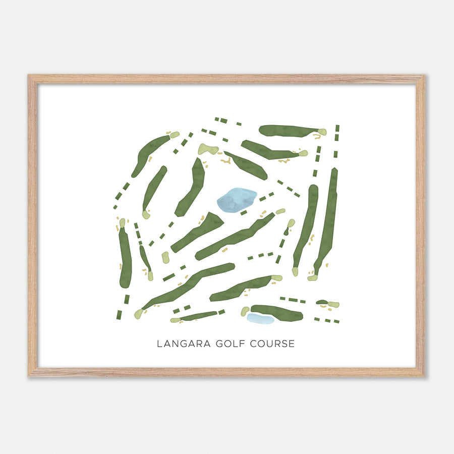 Print of Langara Golf Course Modern Map
