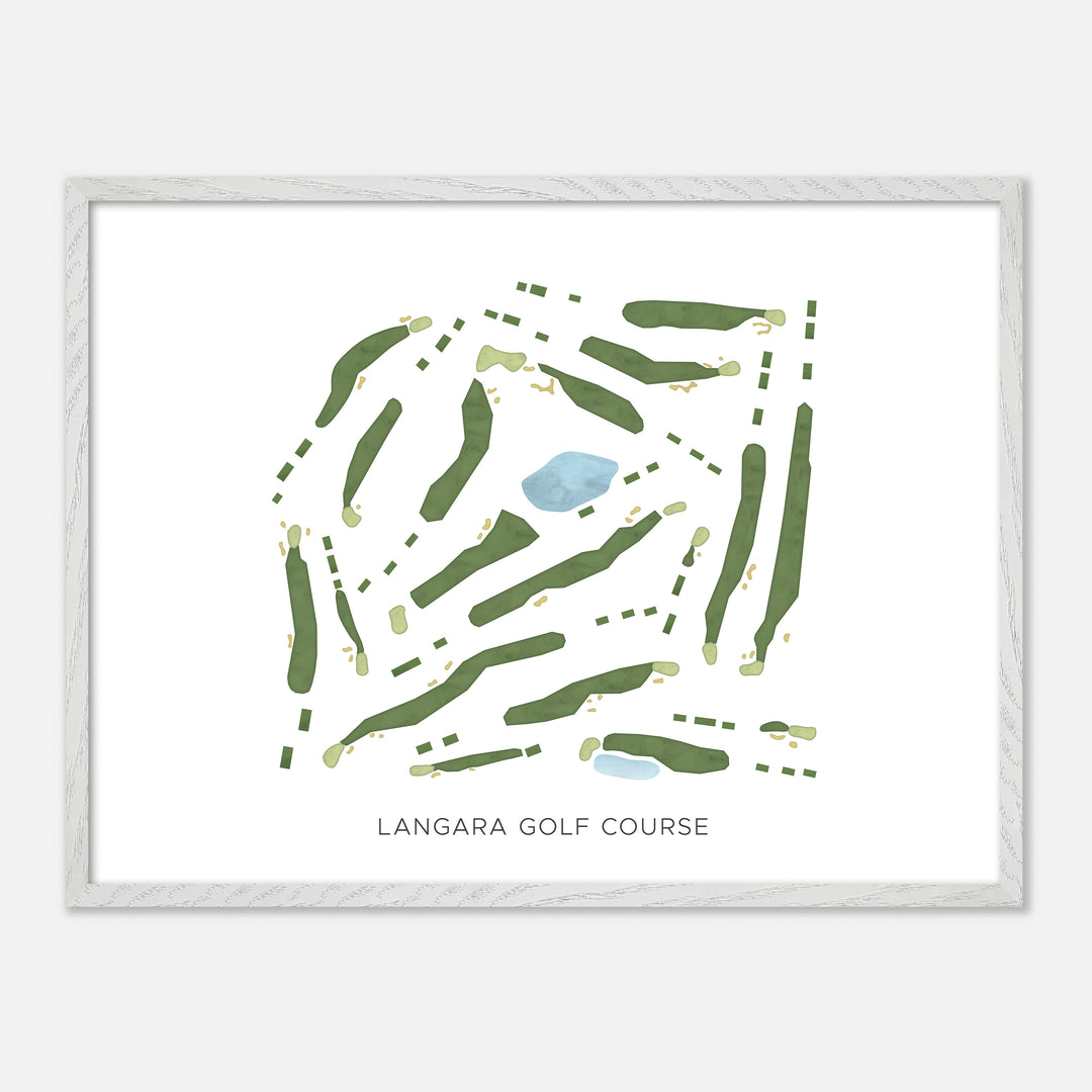 Print of Langara Golf Course Modern Map