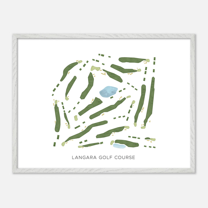 Print of Langara Golf Course Modern Map