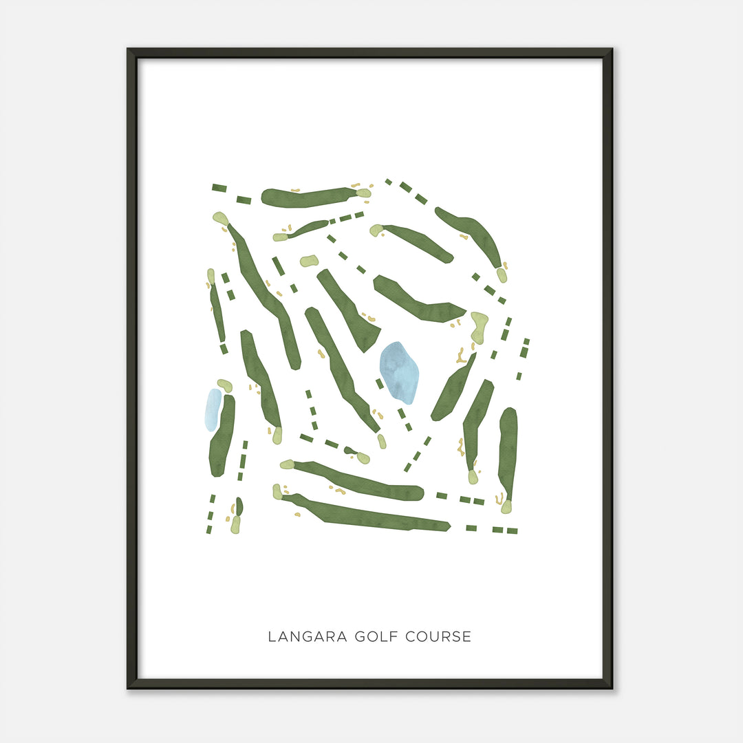 Print of Langara Golf Course Modern Map