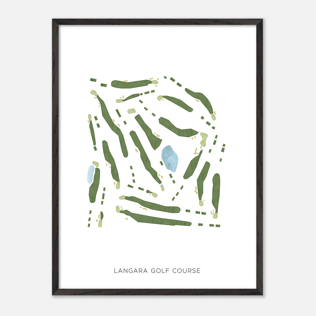 Print of Langara Golf Course Modern Map