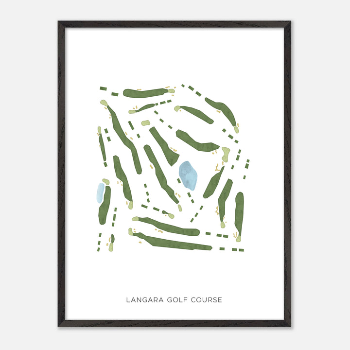 Print of Langara Golf Course Modern Map