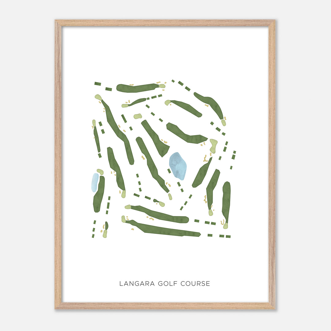 Print of Langara Golf Course Modern Map
