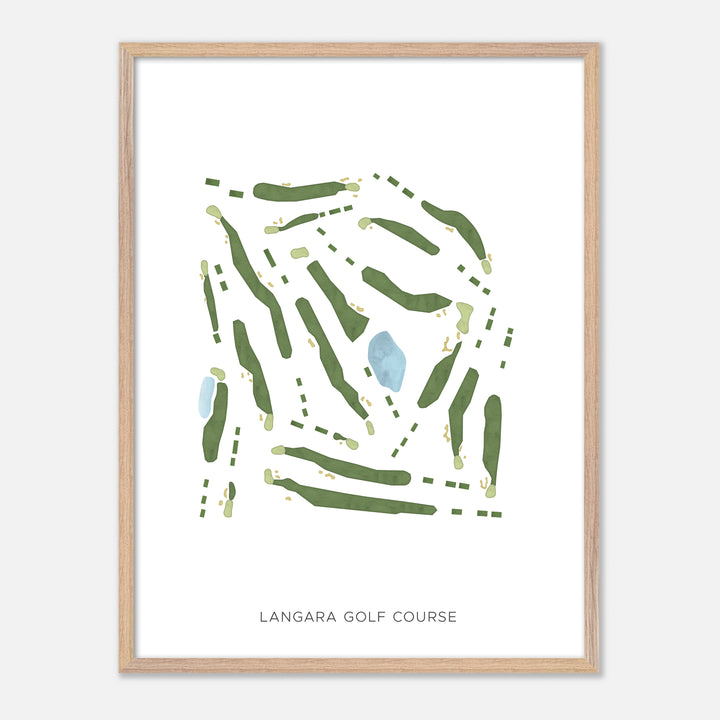 Print of Langara Golf Course Modern Map