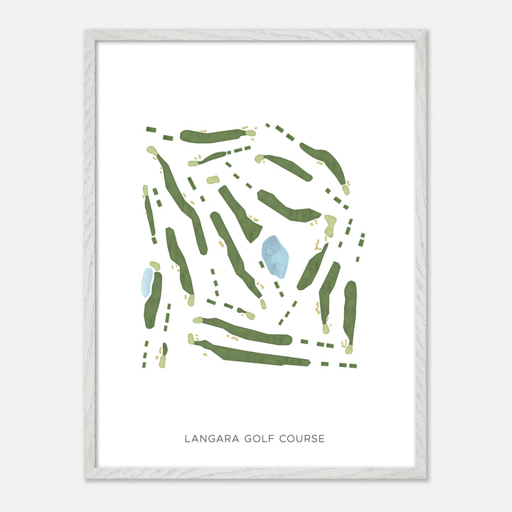 Print of Langara Golf Course Modern Map