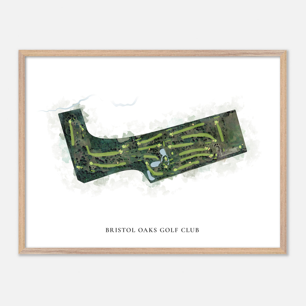 Print of Bristol Oaks Golf Club Classic Map