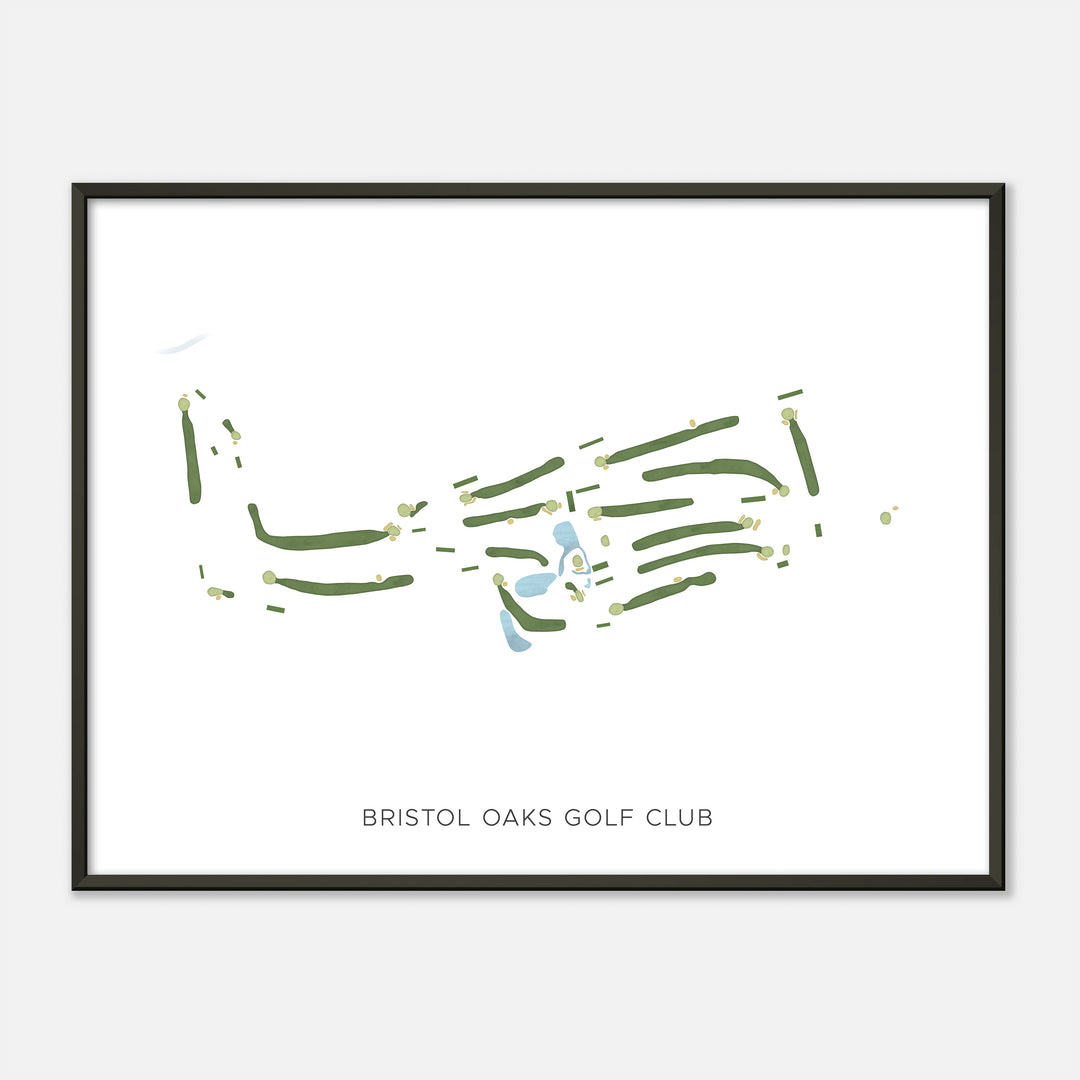 Print of Bristol Oaks Golf Club Modern Map