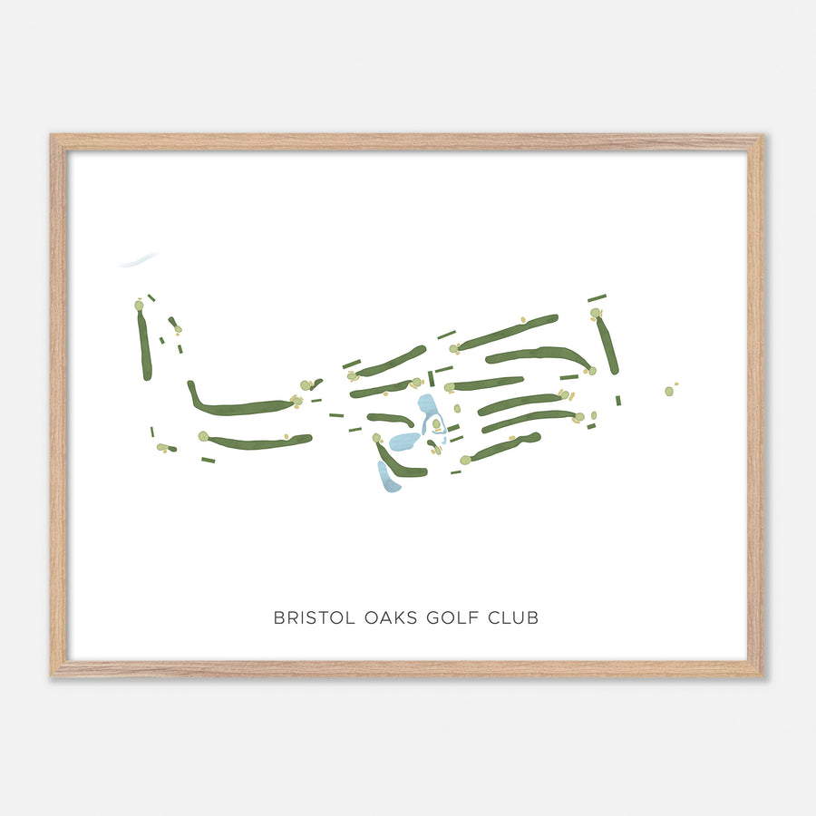 Print of Bristol Oaks Golf Club Modern Map