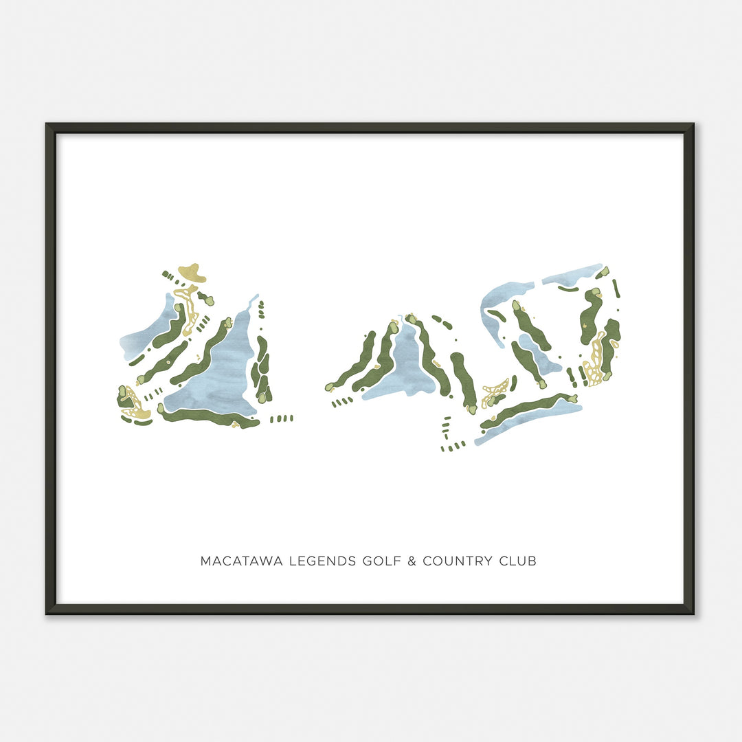 Print of Macatawa Legends Golf & Country Club Modern Map