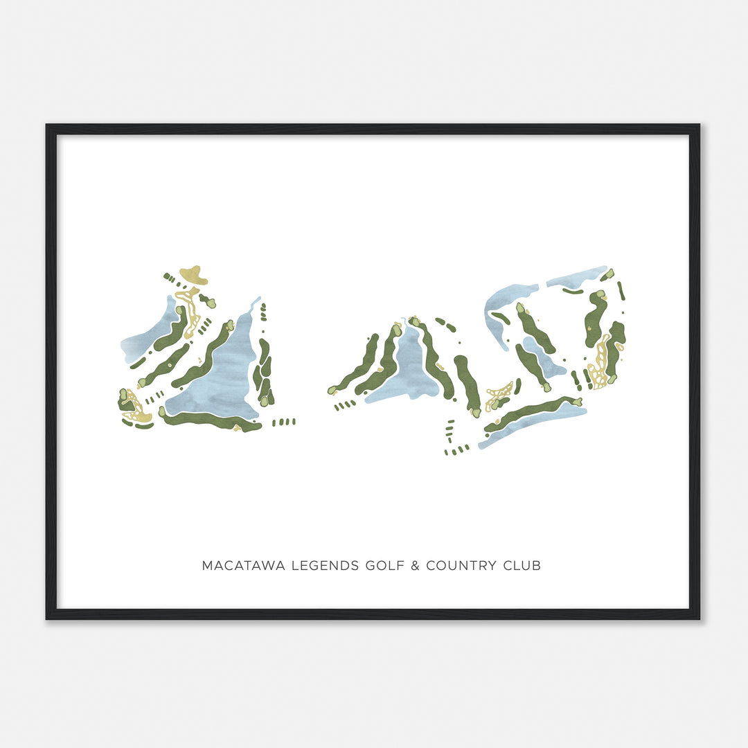 Print of Macatawa Legends Golf & Country Club Modern Map