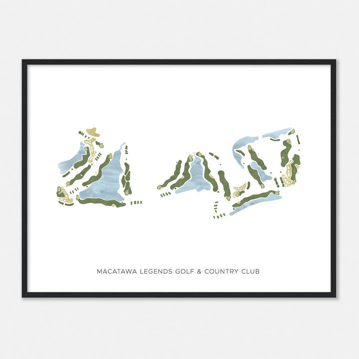 Print of Macatawa Legends Golf & Country Club Modern Map