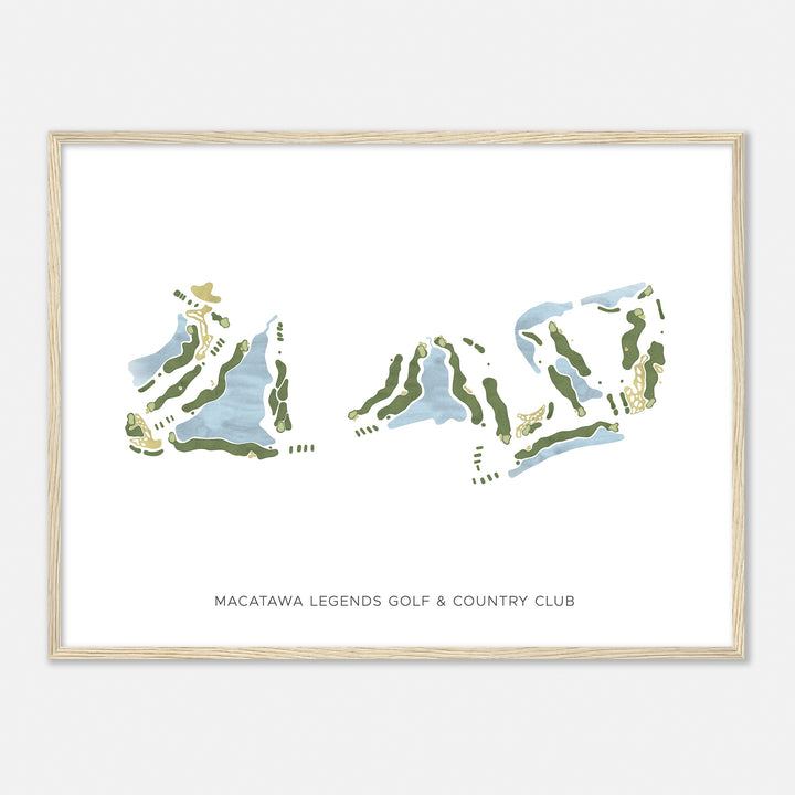 Print of Macatawa Legends Golf & Country Club Modern Map