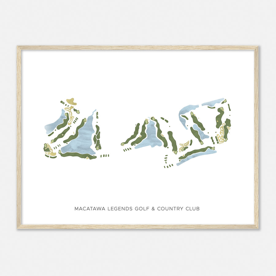 Print of Macatawa Legends Golf & Country Club Modern Map