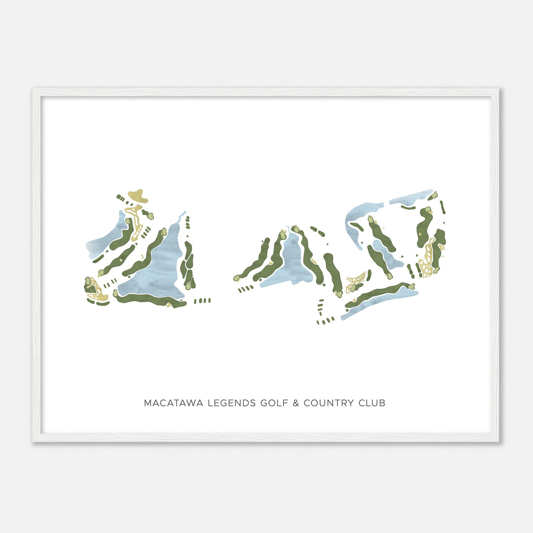 Print of Macatawa Legends Golf & Country Club Modern Map
