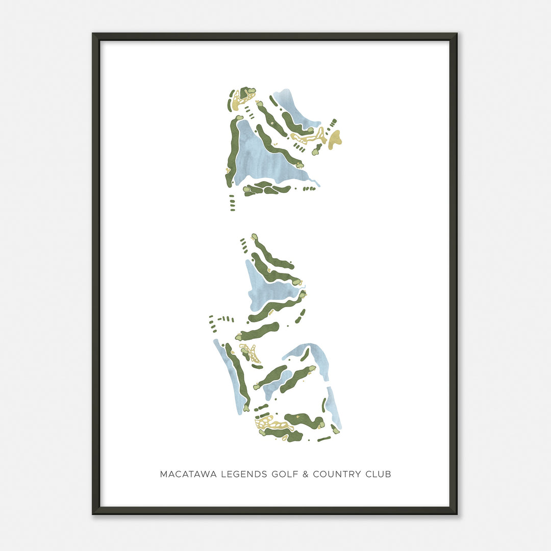 Print of Macatawa Legends Golf & Country Club Modern Map