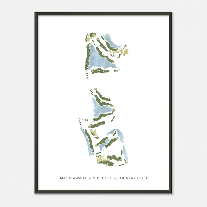 Print of Macatawa Legends Golf & Country Club Modern Map