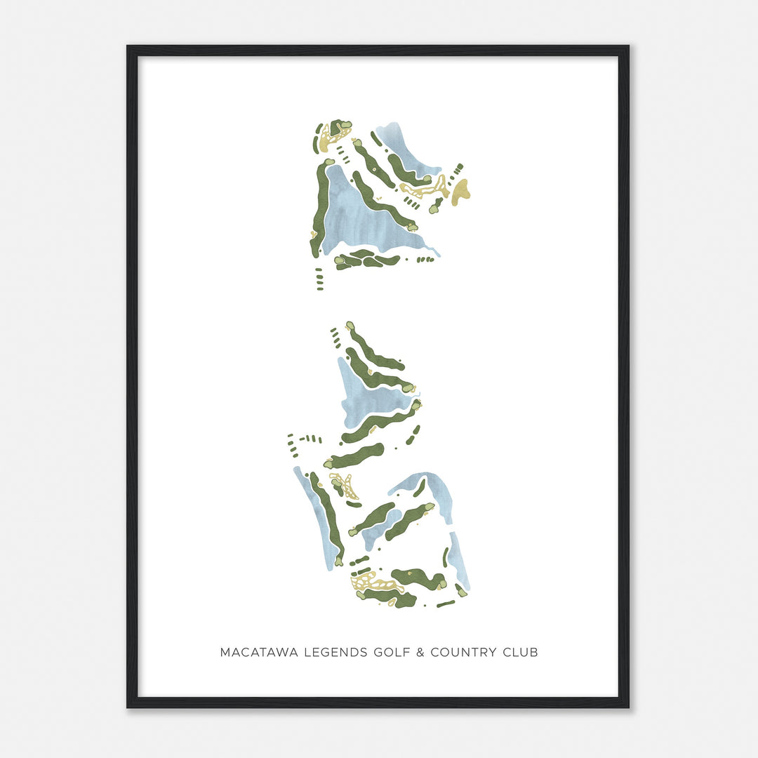 Print of Macatawa Legends Golf & Country Club Modern Map