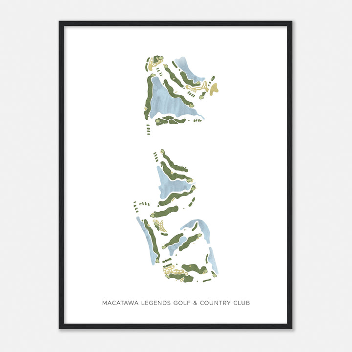 Print of Macatawa Legends Golf & Country Club Modern Map