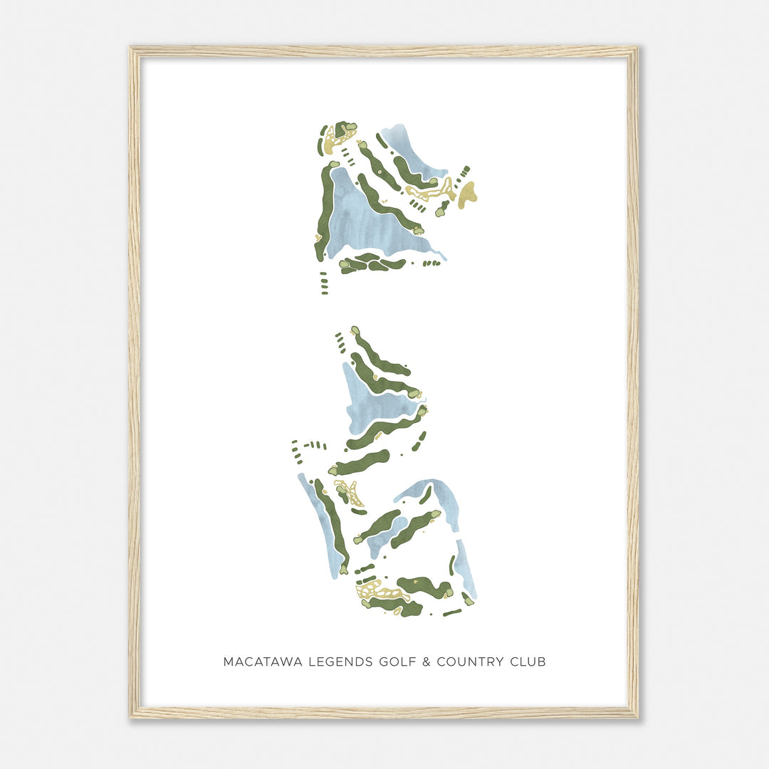 Print of Macatawa Legends Golf & Country Club Modern Map