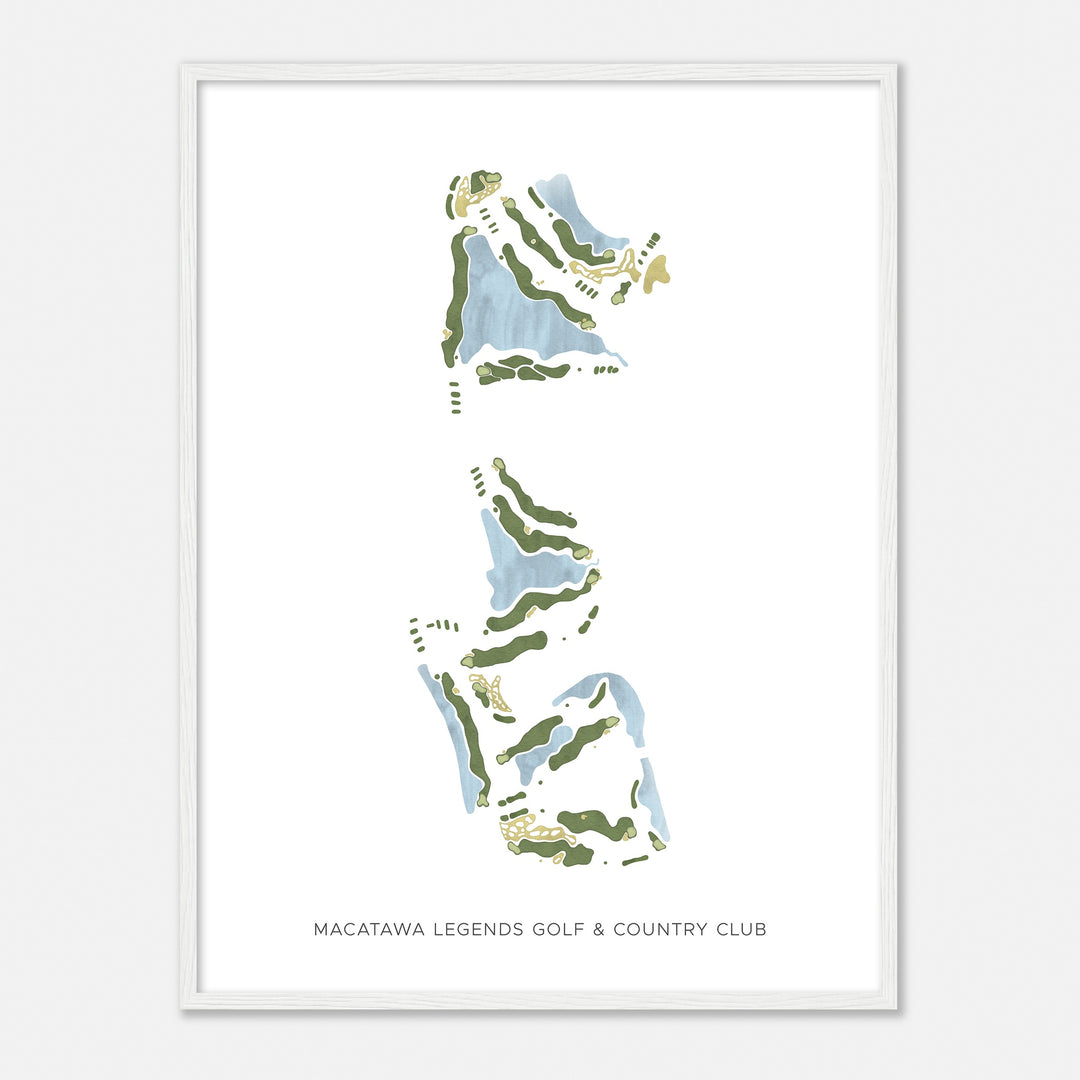 Print of Macatawa Legends Golf & Country Club Modern Map