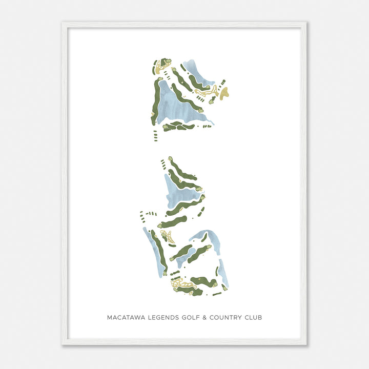 Print of Macatawa Legends Golf & Country Club Modern Map