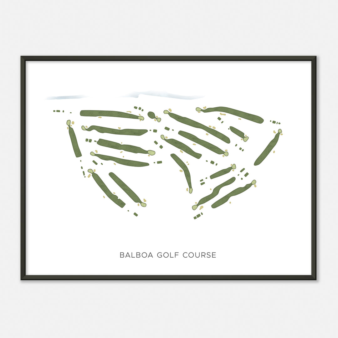 Print of Balboa Golf Course Modern Map