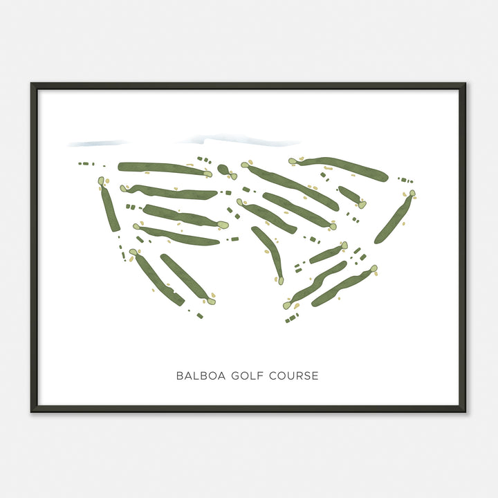 Print of Balboa Golf Course Modern Map
