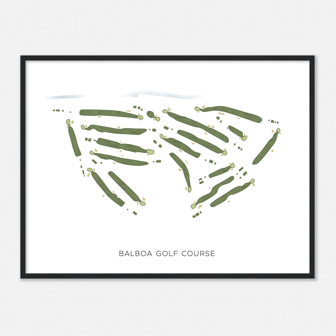 Print of Balboa Golf Course Modern Map