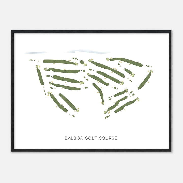 Print of Balboa Golf Course Modern Map