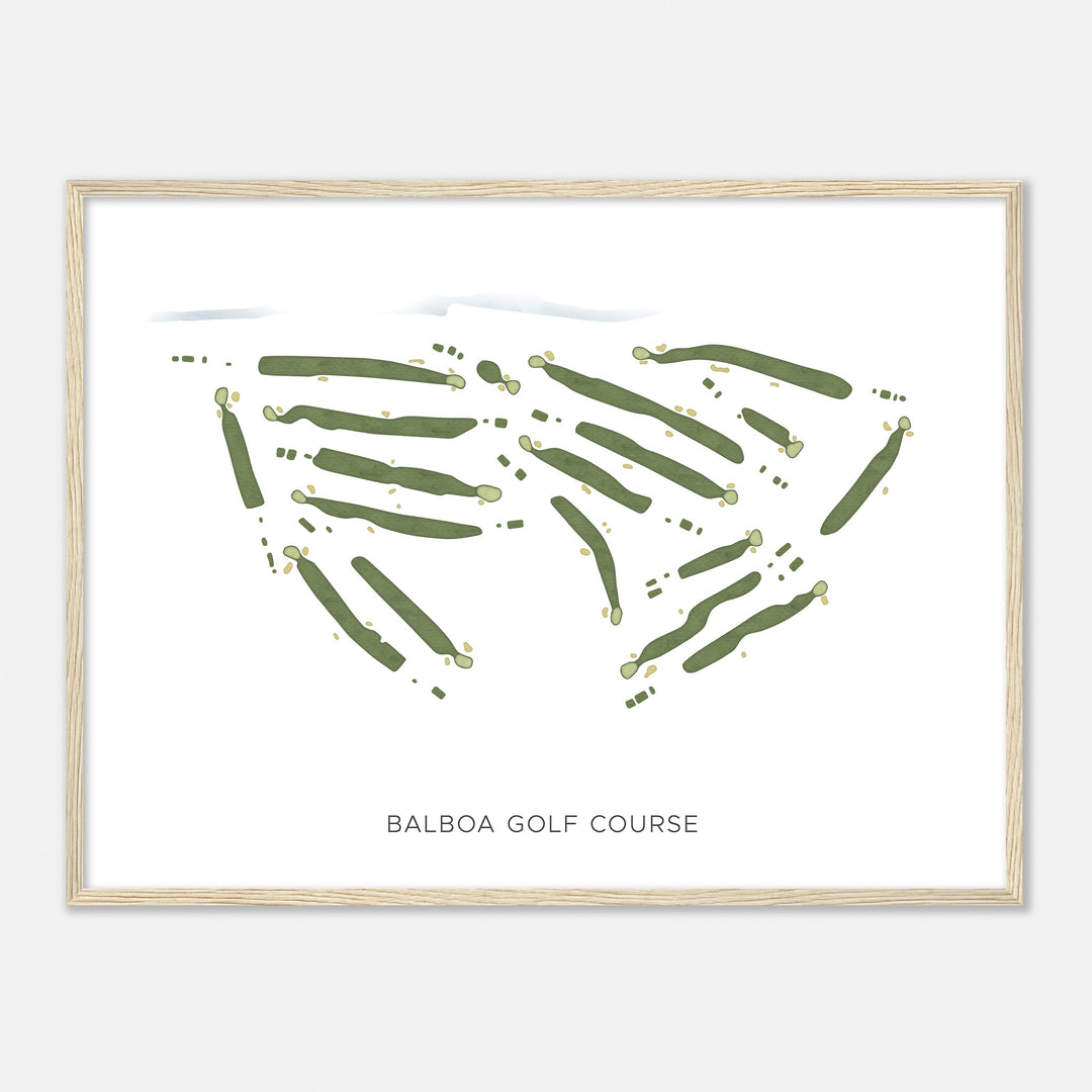 Print of Balboa Golf Course Modern Map