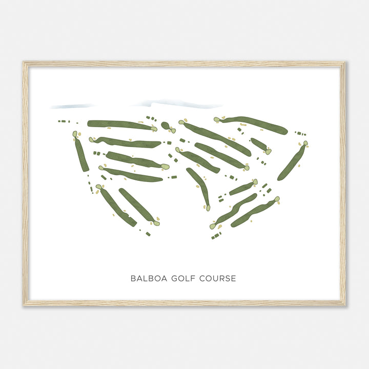 Print of Balboa Golf Course Modern Map