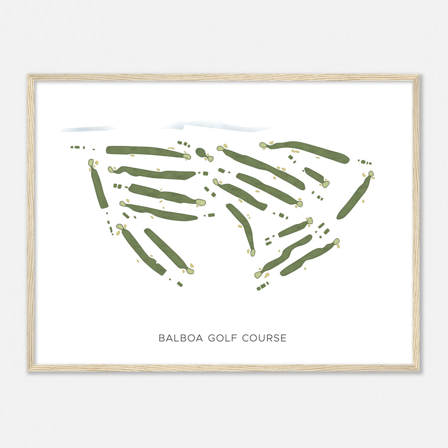 Print of Balboa Golf Course Modern Map