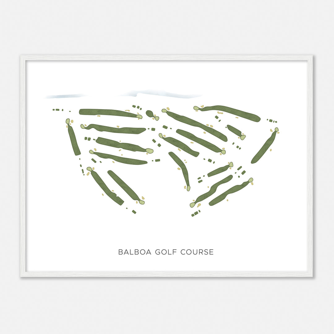 Print of Balboa Golf Course Modern Map