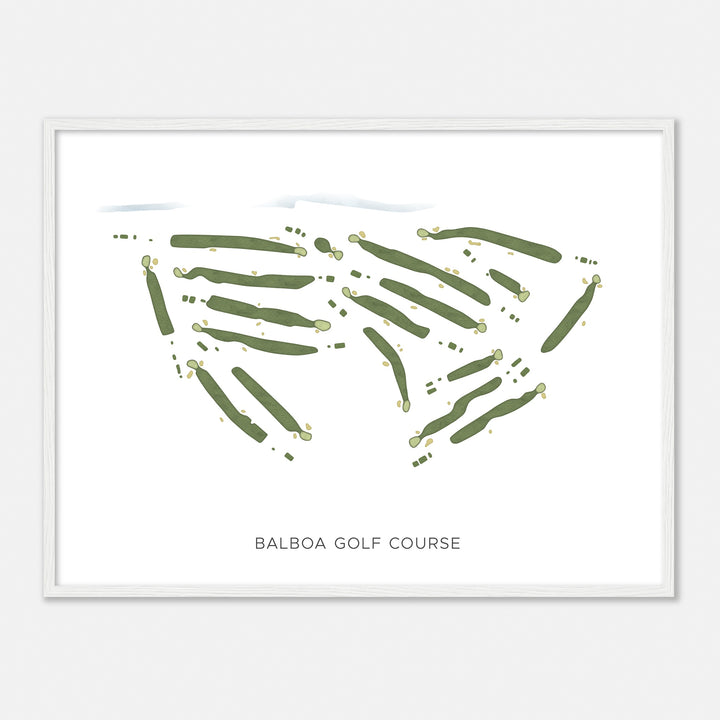 Print of Balboa Golf Course Modern Map