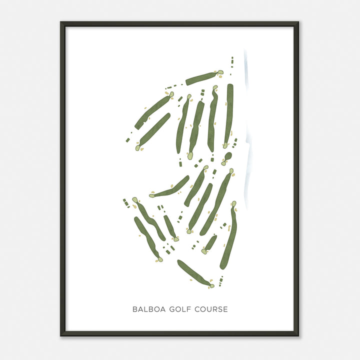 Print of Balboa Golf Course Modern Map