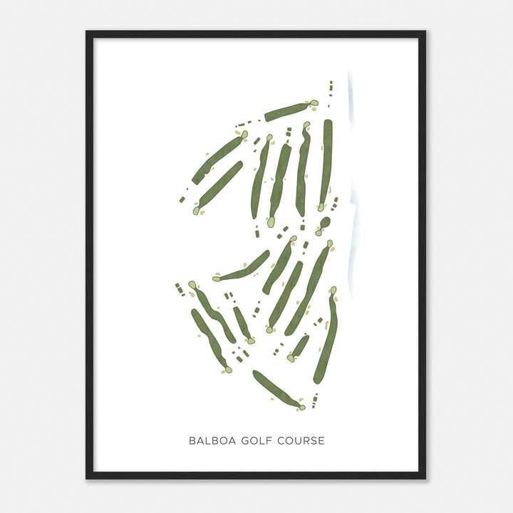 Print of Balboa Golf Course Modern Map