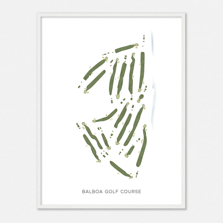 Print of Balboa Golf Course Modern Map