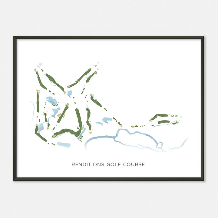 Print of Renditions Golf Course Modern Map
