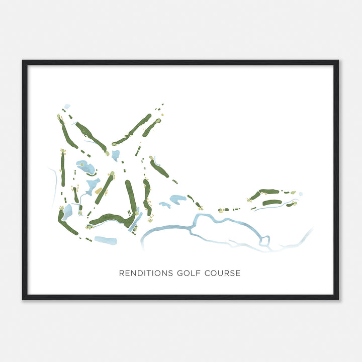 Print of Renditions Golf Course Modern Map