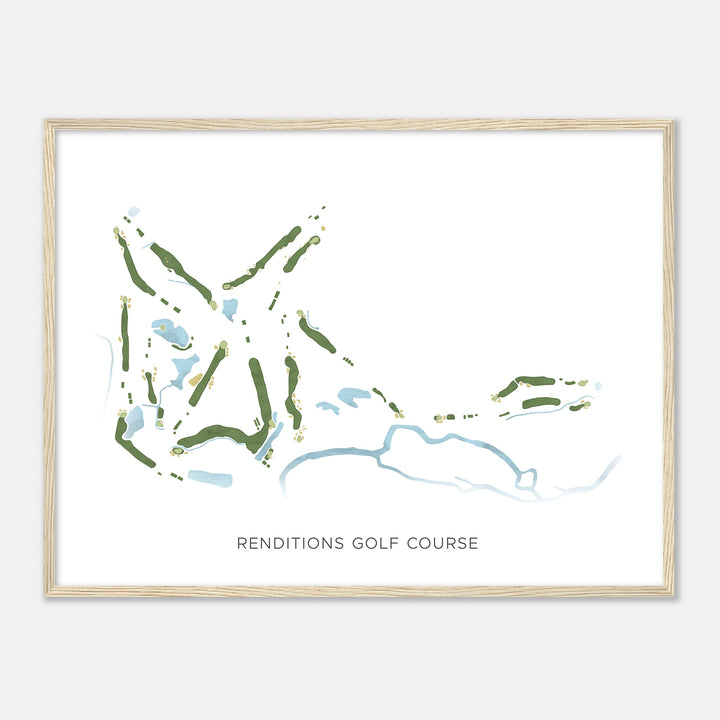 Print of Renditions Golf Course Modern Map
