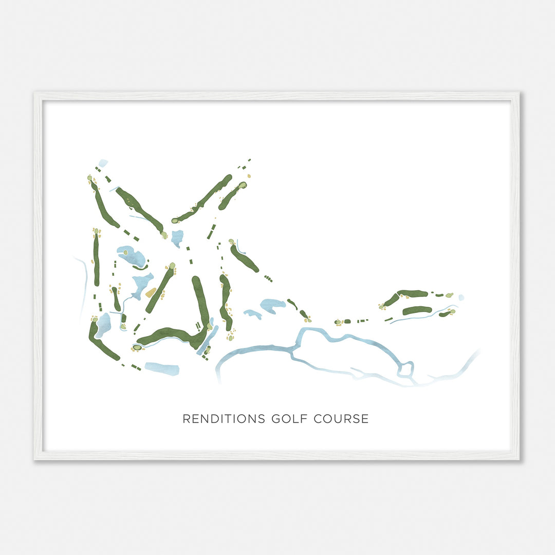 Print of Renditions Golf Course Modern Map