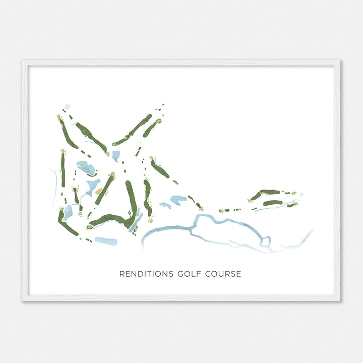 Print of Renditions Golf Course Modern Map