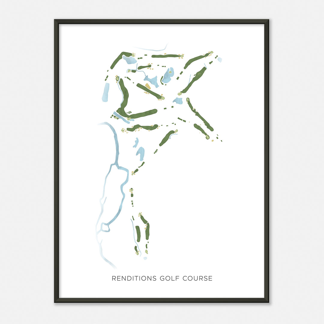 Print of Renditions Golf Course Modern Map